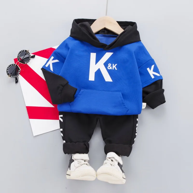 

New Spring Autumn Baby Girl Clothes Suit Children Boys Cotton Hoodies Pants 2 Piece Set Toddler Fashion Clothing Kids Tracksuits