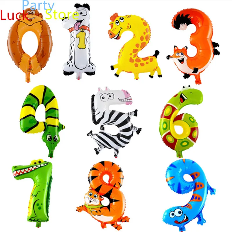 30 шт. надувные фольгированные воздушные шары в виде животных|Воздушные и