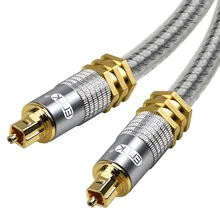Digital Optical Audio Cable 5.1 Optic Fiber Cord SPDIF Toslink Cable OD8.0 with Gold Plated  Zinc Alloy Metal Head for PS4 DVD