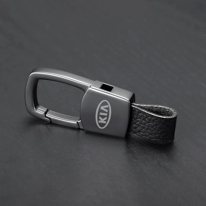 

Hot Sale KIA Zinc Alloy Car Keychain With Buckle Waist Key Ring Car Logo Accessories