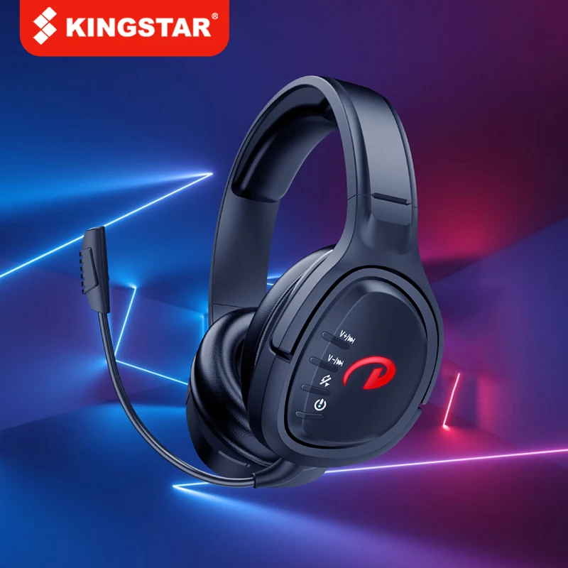 

Беспроводные Bluetooth-наушники KINGSTAR со светодиодный Ной подсветкой и двойным микрофоном, игровая гарнитура с глубокими басами для ПК, PS4, XBOX нау...
