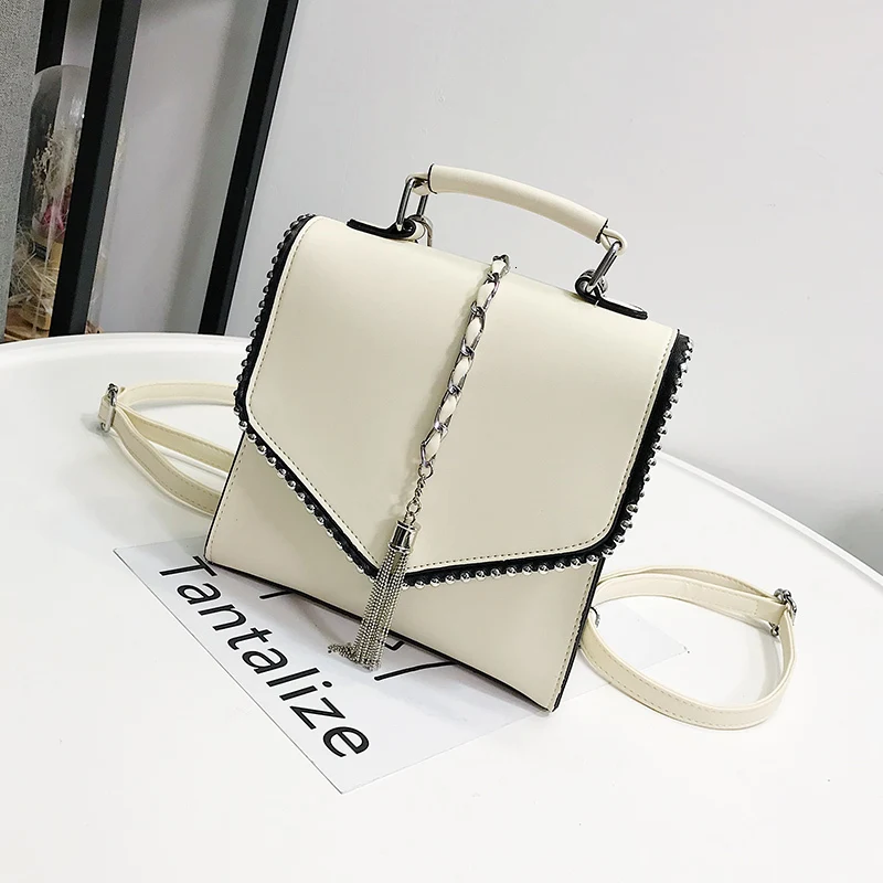 Модные кожаные рюкзаки для подростков сумка женская Feminina Mochila маленькие женские школьные сумки через плечо рюкзак; рюкзак - Цвет: beige