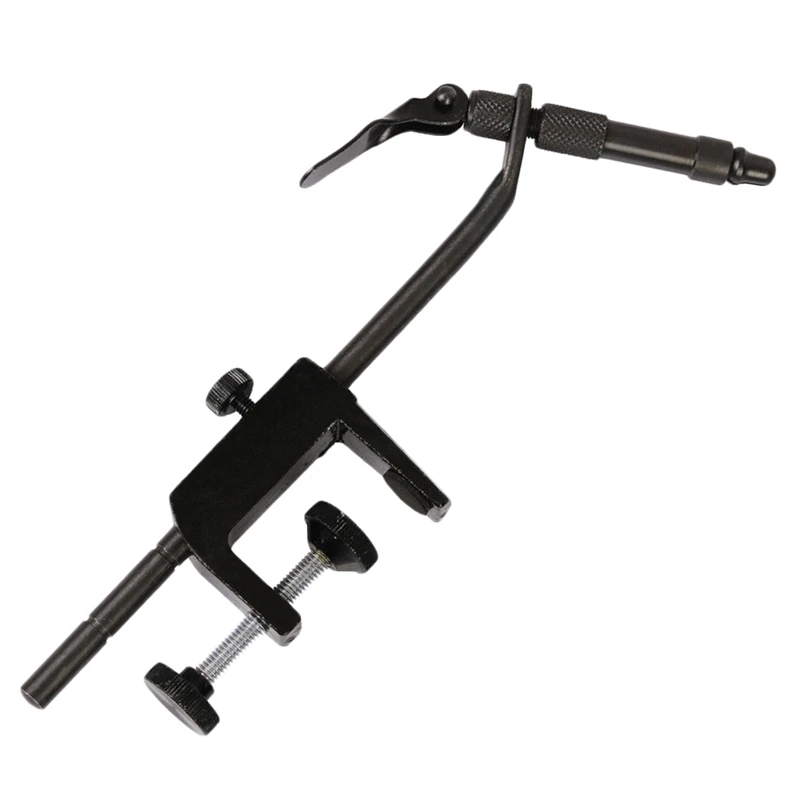 1 шт. матовый черный железный вращающийся c зажим для завязывания мухи ловли