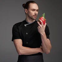 summer thin style short sleeve man woman unisex chef jacket