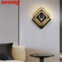 aosong wall%c2%a0light%c2%a0sconces lamp contemporary creative deer head design led for indoor home bedroom living room