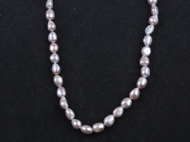 

APDGG Wholesale 5Strands Natural 9-10mm Baroque Lanvender Loose Freshwater Pearl For Making Fashion beads women lady jewelry DIY