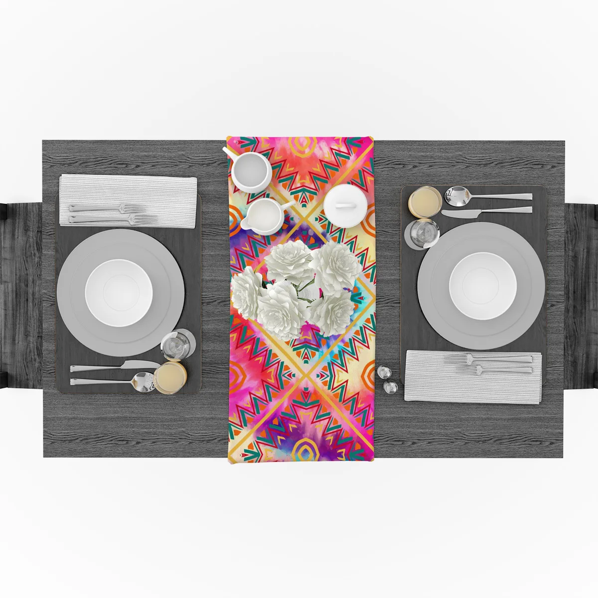 1 шт. галстук-краситель цвет Этнический узор современные настольные бегуны для