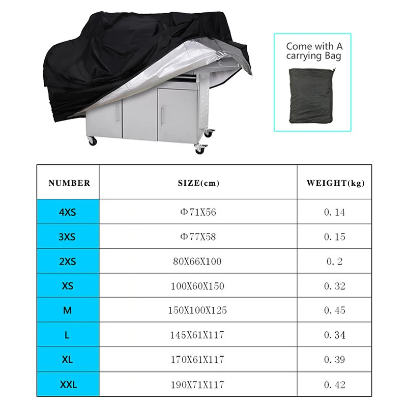 

Grill Cover Waterproof BBQ Cover Outdoor Garden Waterproof BBQ Grill Cover Anti Dust Barbeque Cover For Gas Rain BBQ Accessories
