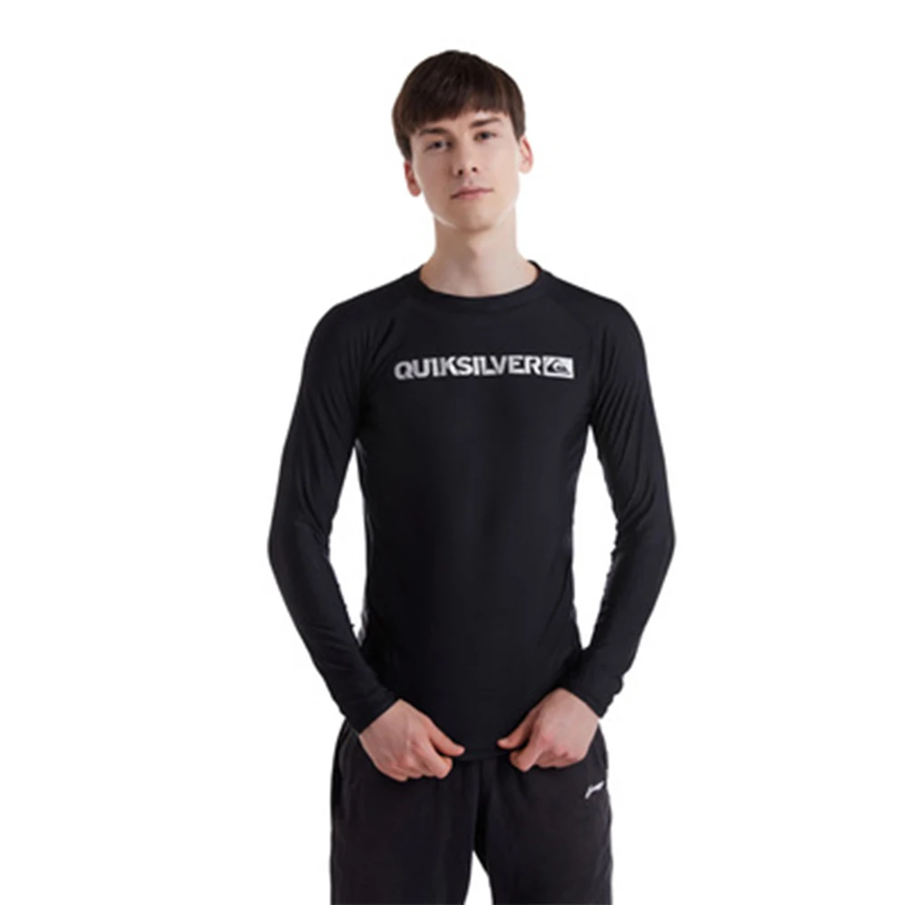 Men Swimsuit Swimming T-shirt Beach UV Lycra Protection Swimwear Rash Guard Long Sleeve Surfing Diving Swimsuit Surf Rashguard