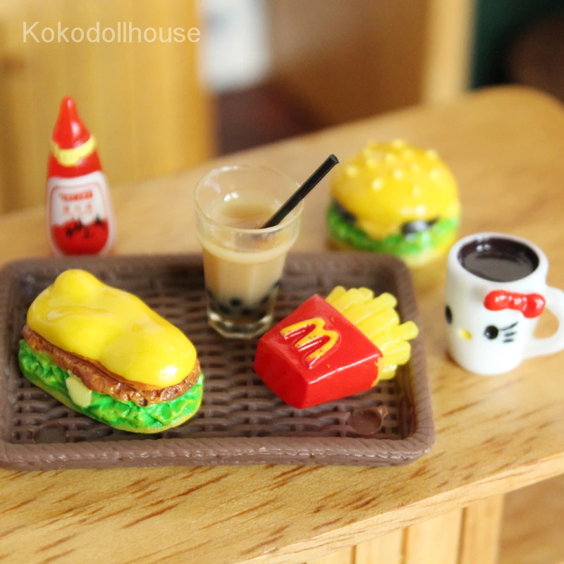 1 Набор миниатюрный мини-гамбургер кукольный домик фаст-фуд для куклы Blyth Барби