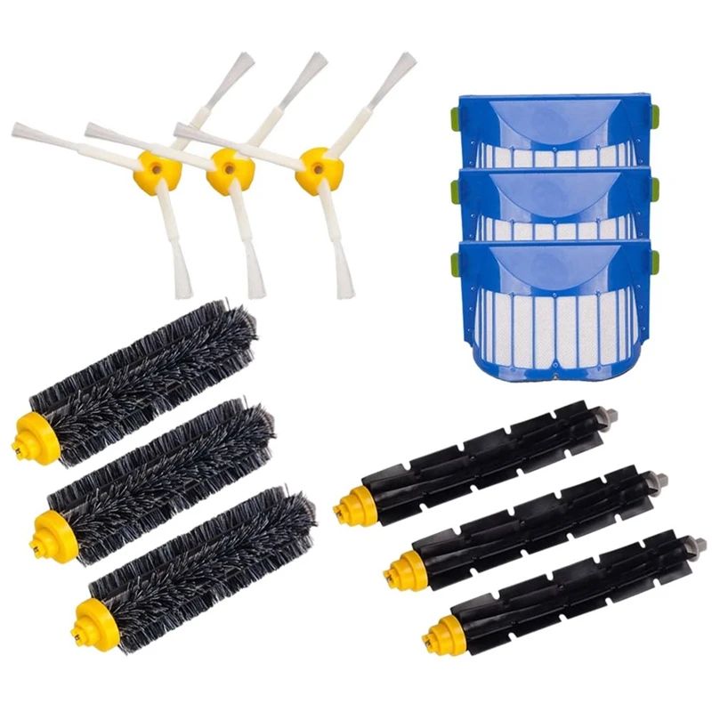 Replacement Accessories Kit for IRobot Roomba 600 Series 675 690 680 671 652 650 620 Vac Part Filter Roller Brush 12 Pcs