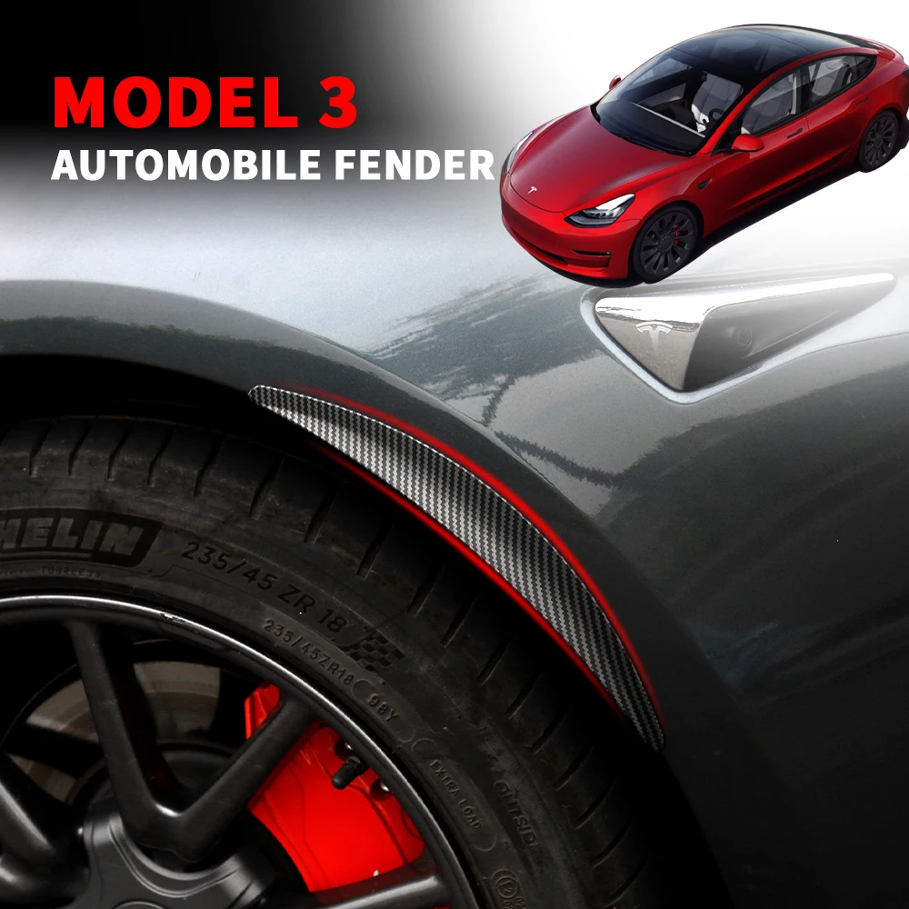 

For Tesla Model 3 2017-2021 Mud Flaps Car Front and Rear Wheel Eyebrow Mudguards Splash Fenders Stickers Exterior Accessories
