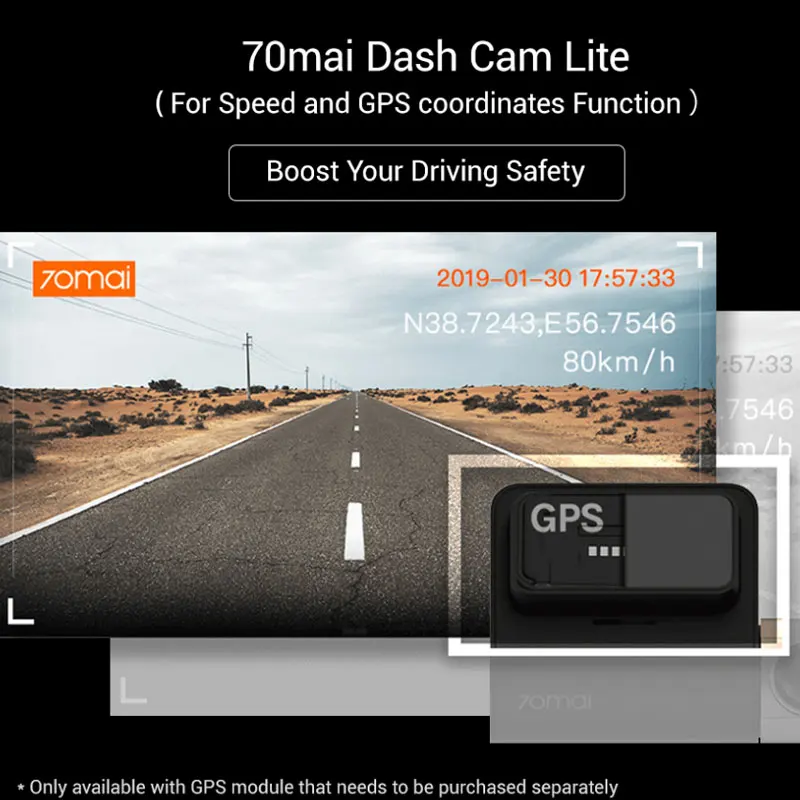 70 Mai Dash Cam Lite 1080P gps Функция скорости 70mai Lite Dash Cam 130 FOV ночное видение Wifi Автомобильный видеорегистратор 24H монитор парковки DashCam