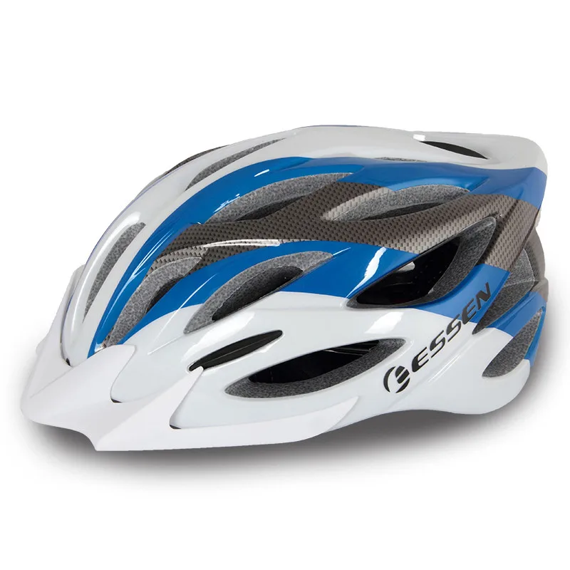 White blue carbon ESSEN взрослый велосипедный шлем Mtb Горный шоссейный гоночный шлем Casco Ciclismo велосипедный шлем Спортивная умная Кепка acete da bicicleta - Цвет: White blue carbon