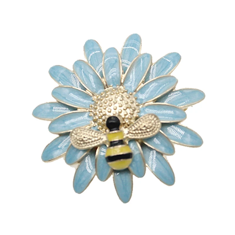 100 шт. красивая мягкая эмаль цветок от солнца Маргаритка мед пчела насекомое