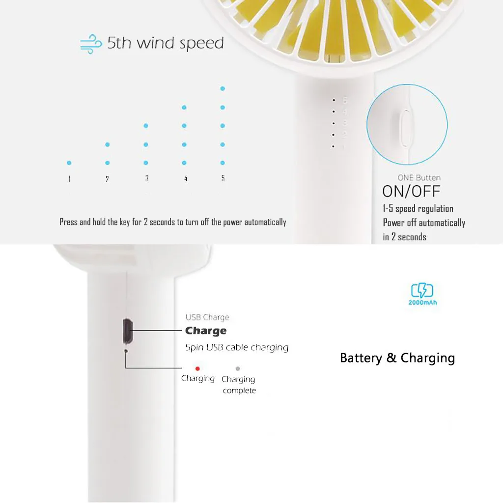 Новое поступление 2020 портативный мини-вентилятор для рабочего стола портативные