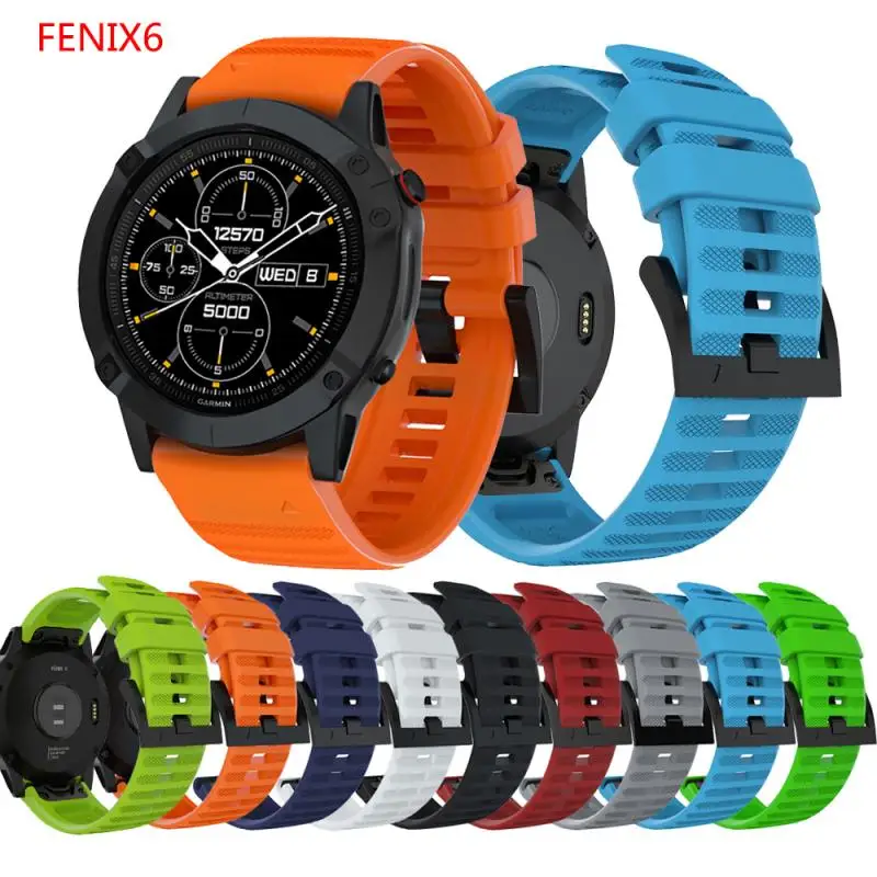 Ремешок для часов Garmin Fenix 6 6X6 S 5 5X Plus 3HR Forerunner силиконовый ремешок Easyfit запястья 26 22