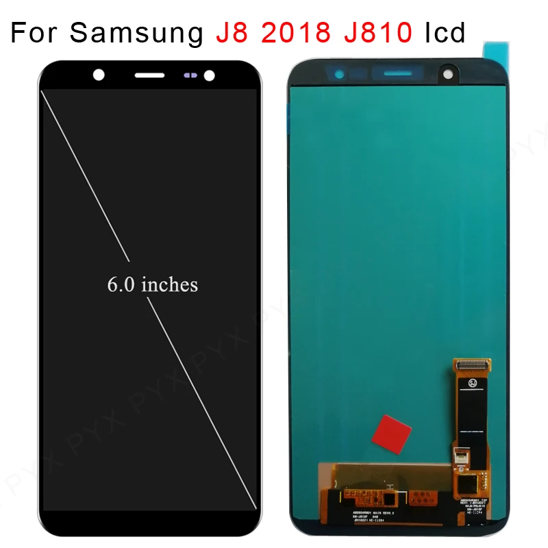 ЖК дисплей и тачскрин для Samsung Galaxy J8 2018 J810 сменный экран с регулируемой яркостью