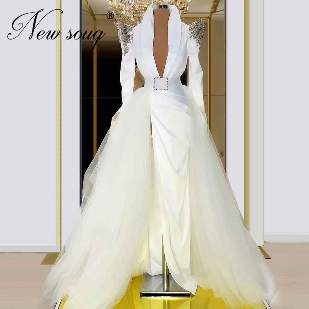 Белые длинные вечерние платья New Couture Дубай 2020 vestidos Robe De Soiree Kaftans платье для