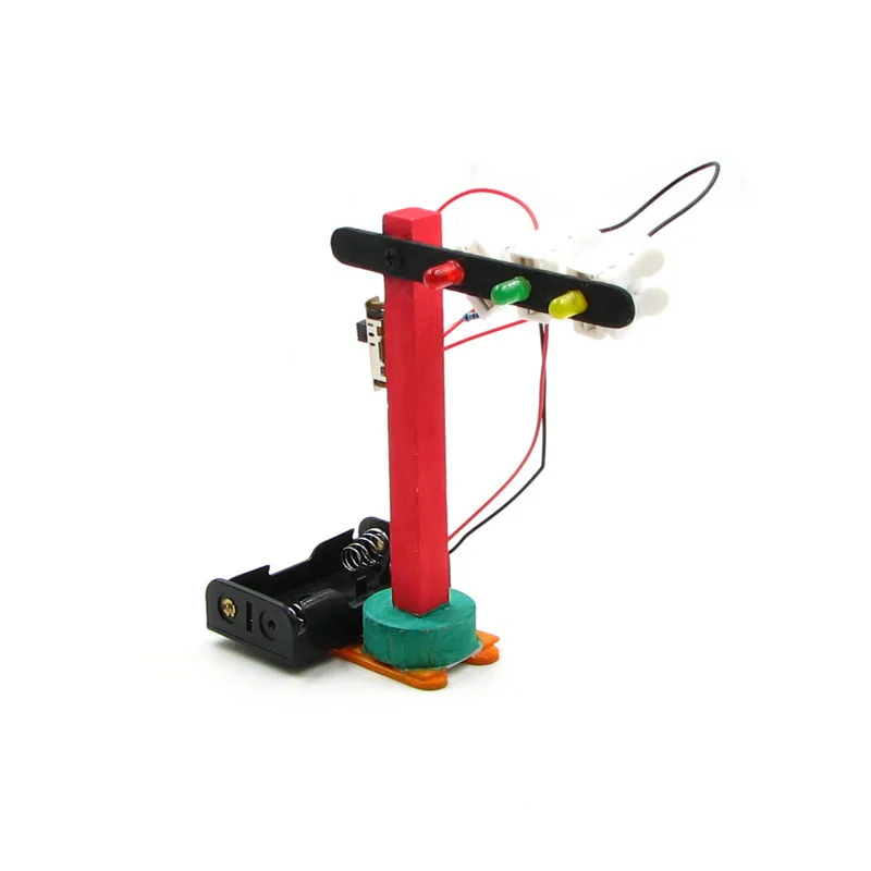 Electronic Circuits Teaching Children's Science Experimenting Electric Physics DIY Traffic light Creative Toys |