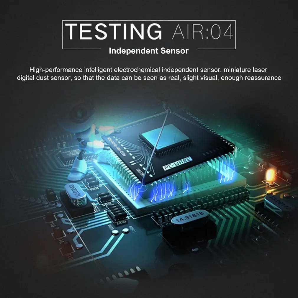 PM2.5/HCHO/TVOC монитор температуры и влажности AQI анализ качества воздуха тестер