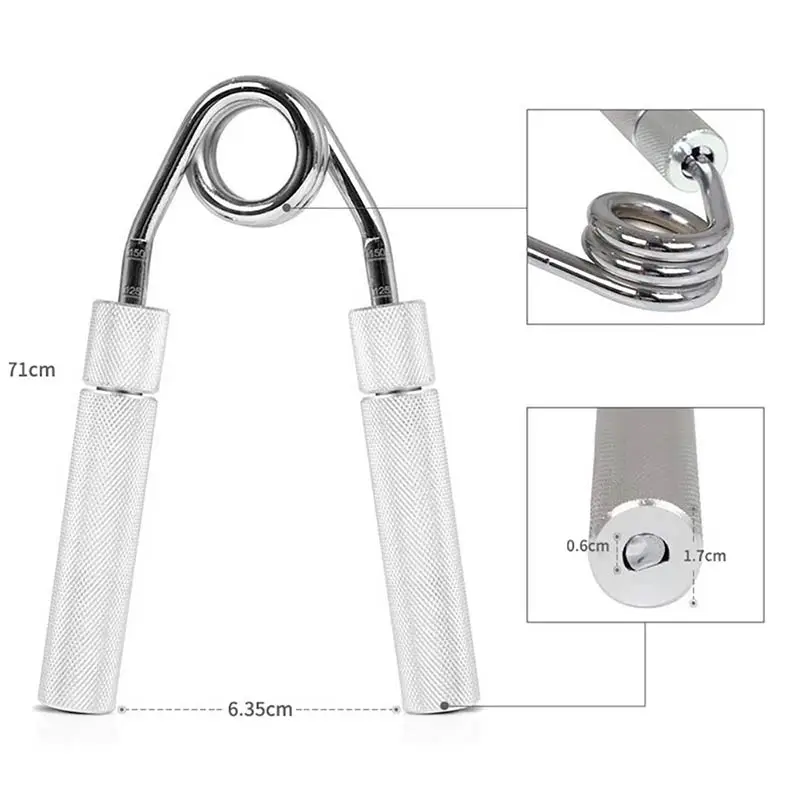 

Wrist Strengthener Aluminum Rod Grip Fitness Heavy Grip Silver High Quality Adjustable Muscle Strength Training Device Equipment