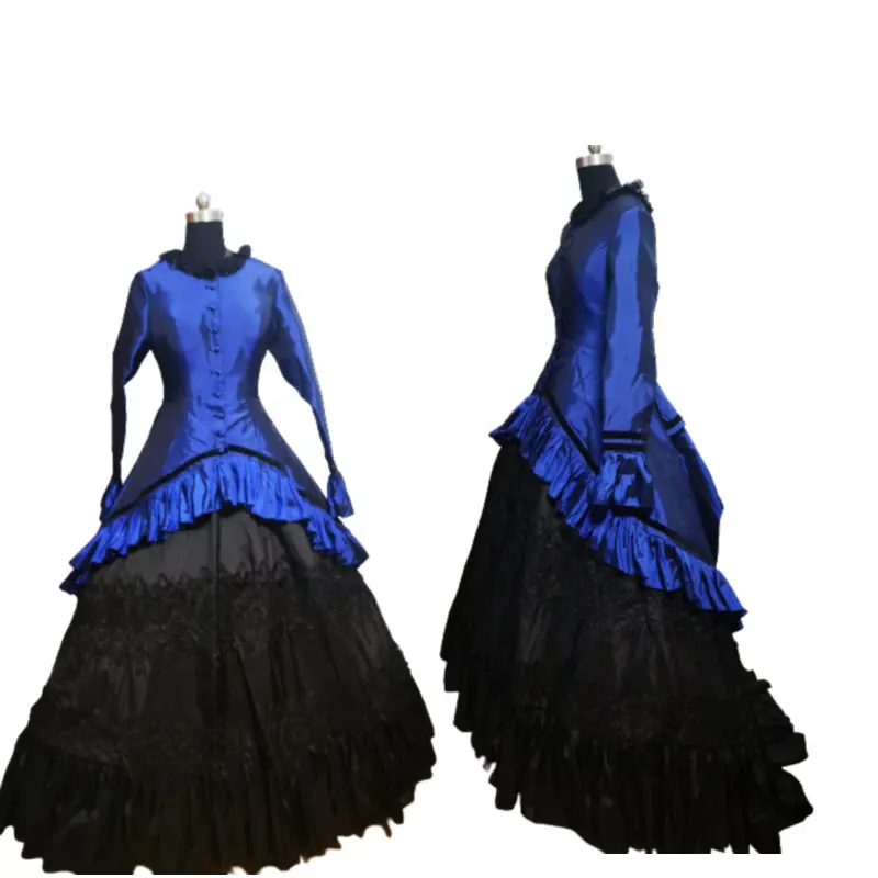 

2020 New Red victorian Halloween Cosplay dress Colonial Georgian Renaissance Gothic Historical dress D-764