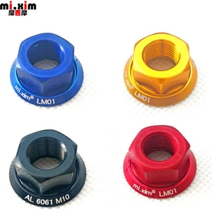 2 шт. гайка для велосипеда M10 * P1.5 мм Фиксированная Шестерня MTB дорожный велосипед болт из алюминиевого сплава м скользящие автомобильные аксессуары гайка втулка гайка винт