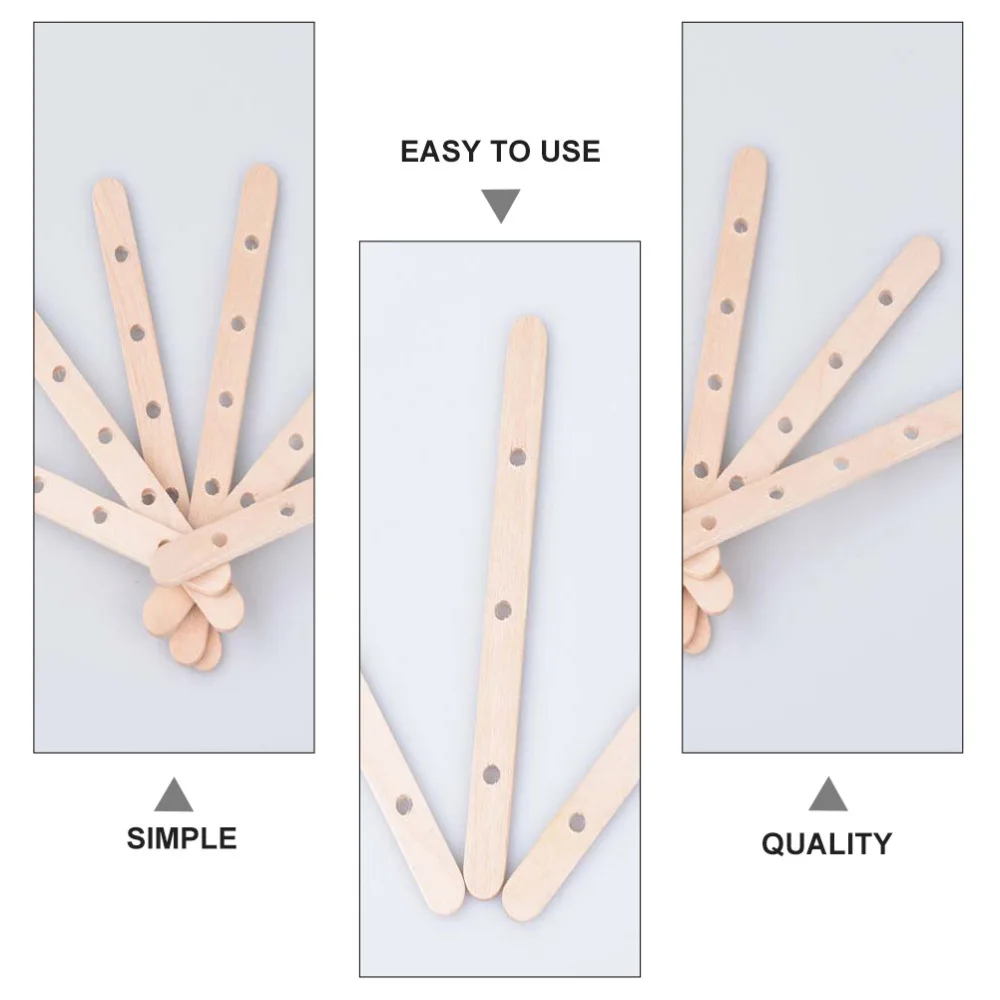 

100pcs Multifunctional Wooden Craft Sticks Candle Wick Holder Ice Cream Stick