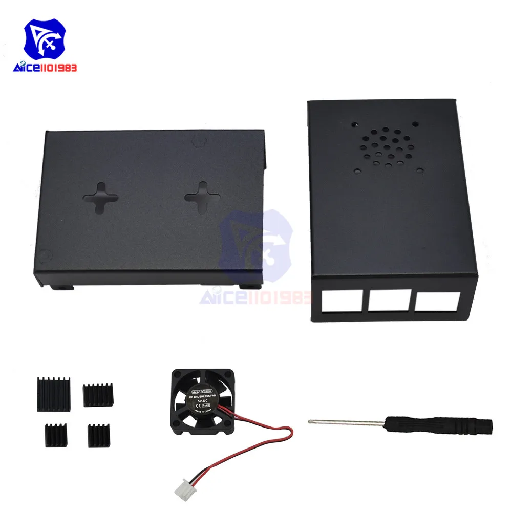 Чехол diymore для Raspberry Pi 4 Model B алюминиевый чехол с ЧПУ ультратонкий металлический