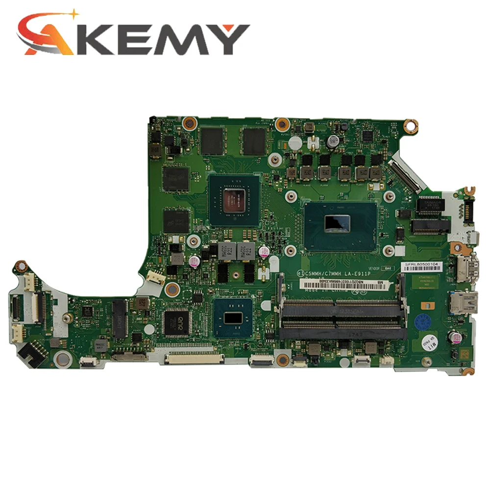 Verkauf LA-E911P Für ACER AN515-51Motherboard AN517-71G C5MMH/C7MMH LA-E911P MBQ2Q11002 CPU I7-7700HQ GTX1050ti DDR4 100% Test Mainboard