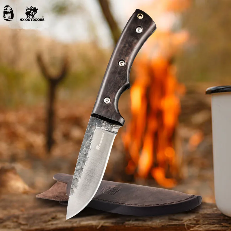 HX наружный кованый нож из углеродистой стали для кемпинга кухонные ножи с