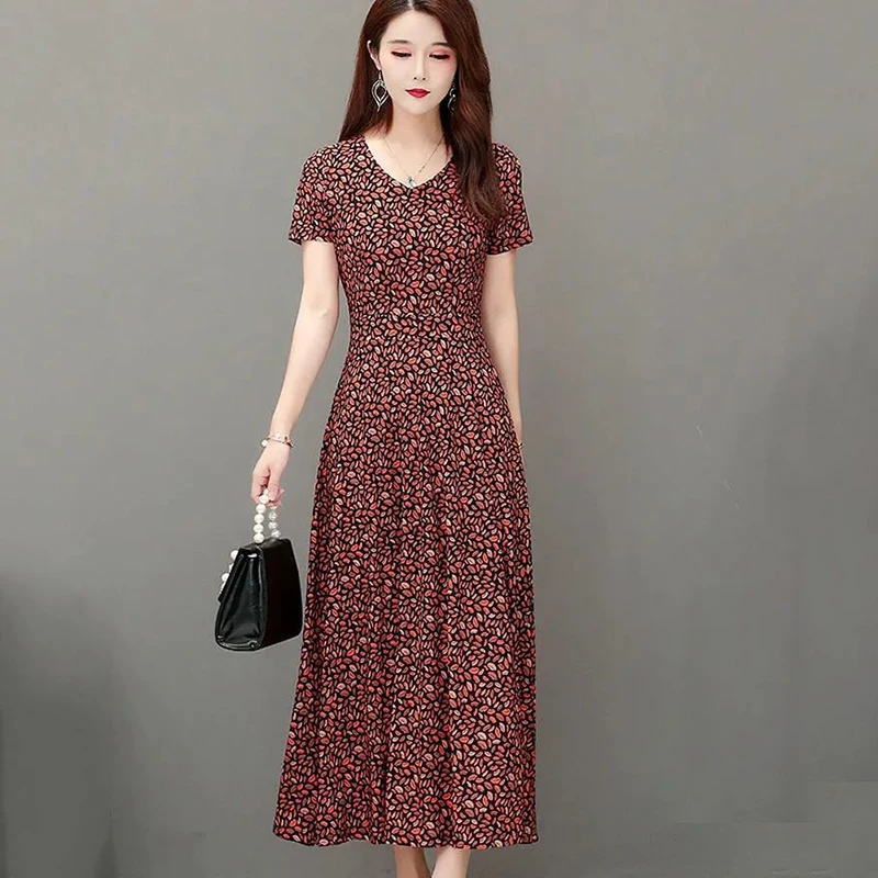 Летние платья в горошек женское модное платье для матерей с высокой талией