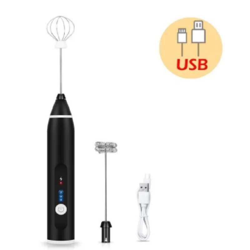 

Milk Frother 3 Speeds USB Rechargeable Electric Milk Frother Handheld Coffee Mixer Stirrer Egg Beater Espumador de Leche Blender