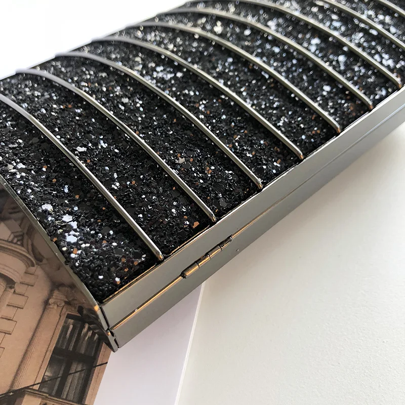 

Brand Fashion Vintage Elegant Woman Bag Designer Bolsa Feminina Stripe Patchwork Sequins Shining Luxury Party Prom Casual Clutch