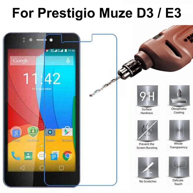 2PCS For Prestigio Muze D3 Glass Film Front LCD Screen Protector Guard Film For Prestigio Muze D3 E3 PSP3530 Glass Protective