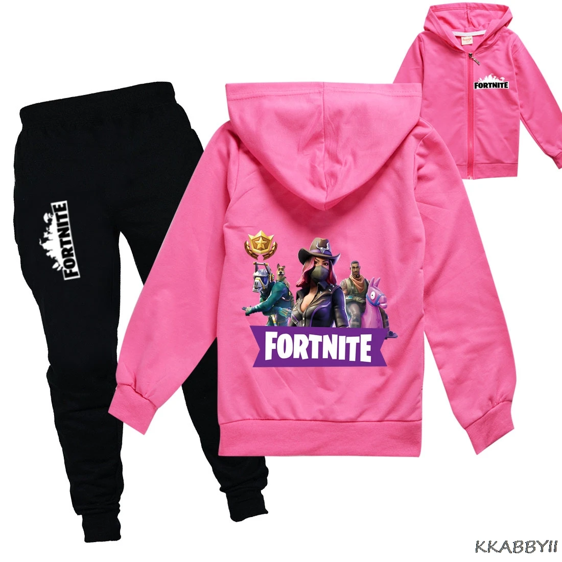 Фото Одежда для мальчиков, с капюшоном, с принтами персонажей костюм Fortnites Дети Аниме толстовки с капюшоном с принтом в виде персонажей из мультфильма Топы + брюки, комплект одежды из 2 предметов, спортивный костюм №2