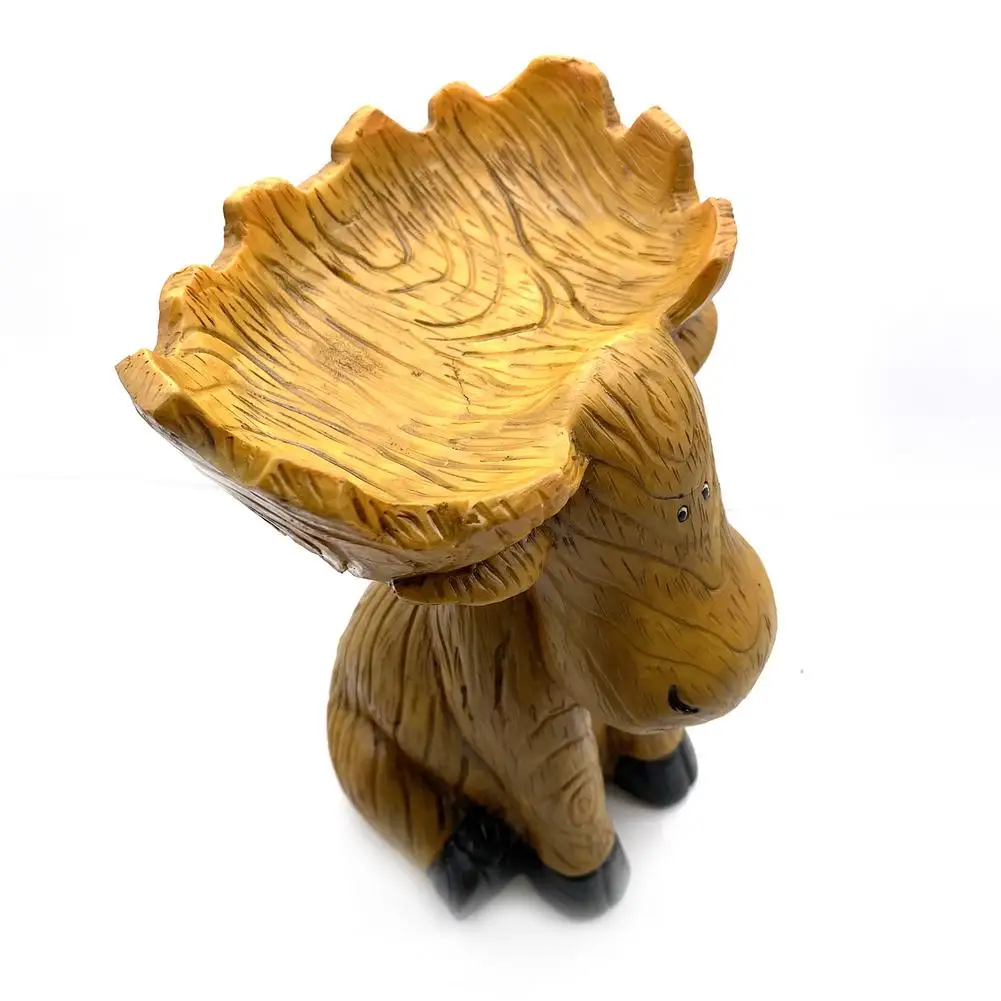 

Bird Water Feeder Resin Moose Statue Bird Feeder Birth Baths Garden Decor Outdoor Courtyard Pets Parrots Feeders Birds Supplies