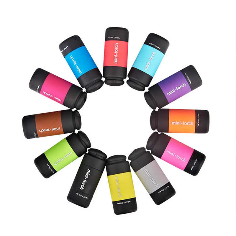 Мини-вспышка светильник карман брелок флеш светодиодный зарядка через USB бликов