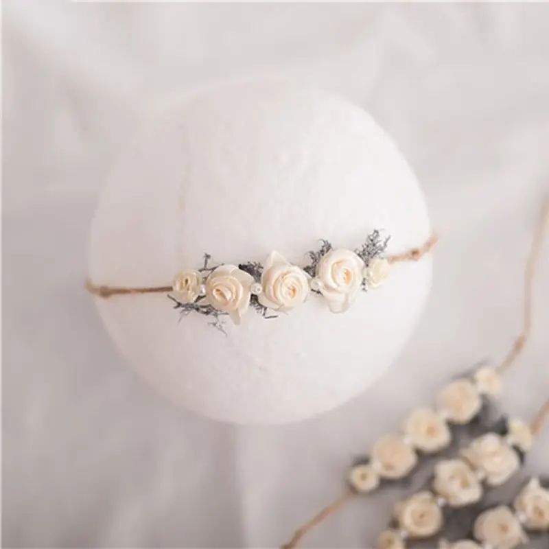 

23GD New Baby Headdress Infants Photo Manual Fine Headband Newborn Photography Props Head Decoration Jewelry Photo Hair Band