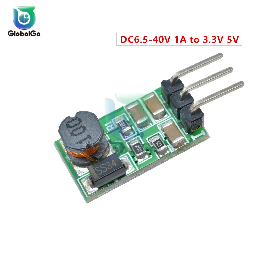 

1A 6.5-40V to 5V 3.3V DC-DC Voltage Regulator Step-Down Buck Converter Module Power Lithium Battery Charger For Motor Camera