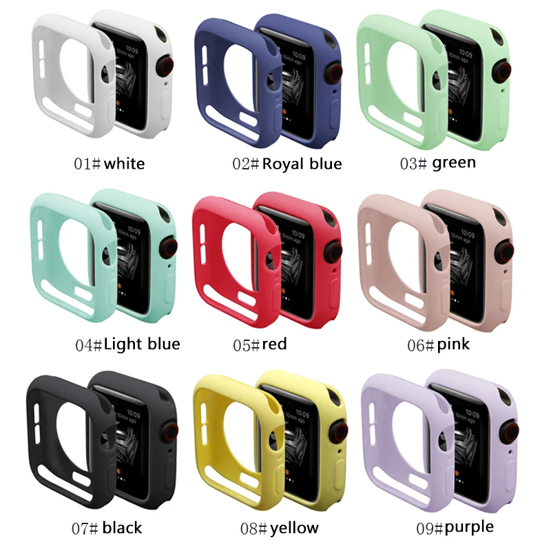 Чехол карамельного цвета для iWatch Series 4 44/40 мм силиконовый чехол ТПУ бампер защита