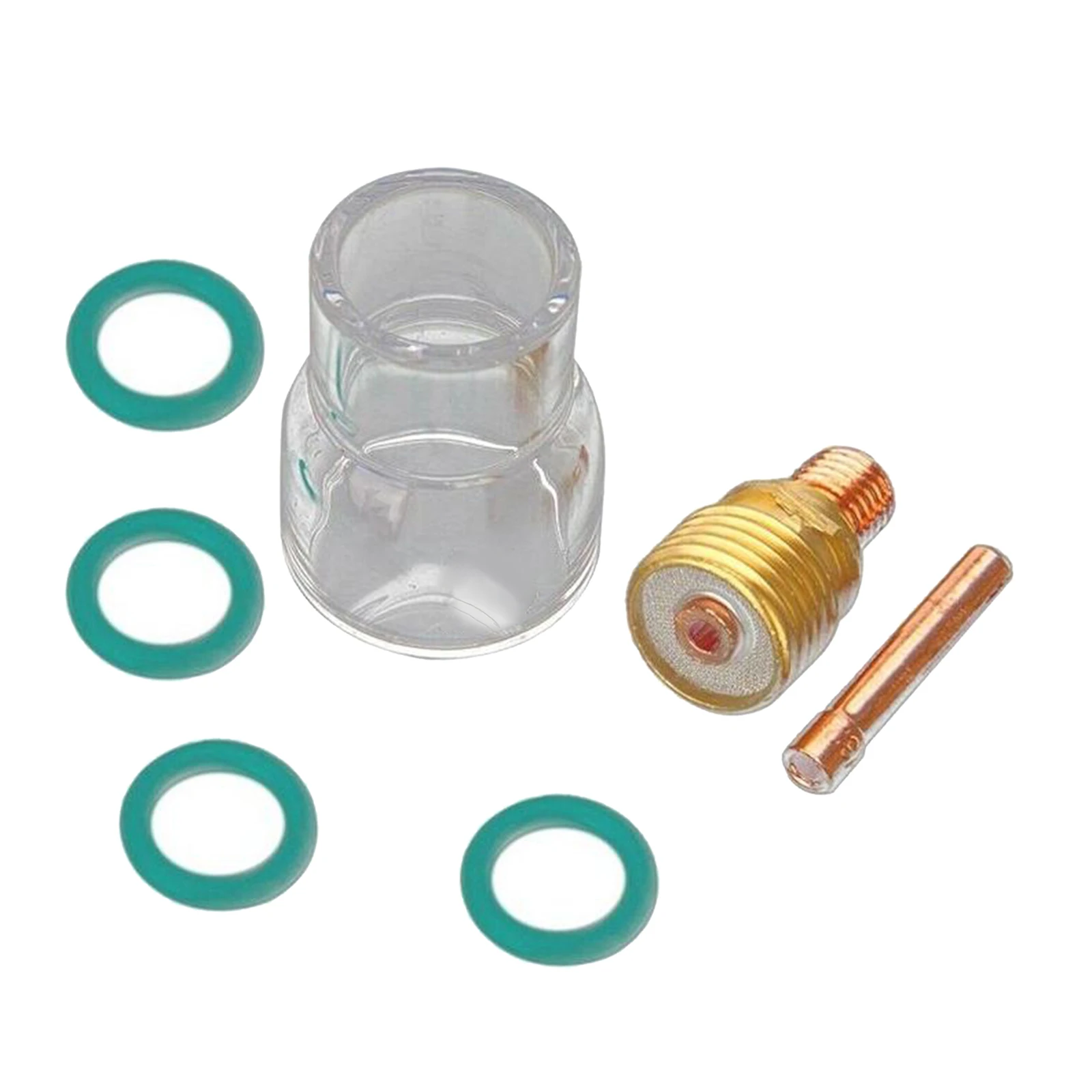 

7PCS TIG Welding Torch Supplies Welding Collet Stubby Gas Lens #12 Glass Cup Accessoory Kit for WP-17/18/26
