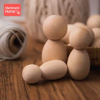 30pcs 7080mm wood peg doll maple unpainted handmade unfinished decor doll teething toy wooden blank children goods newborn gift
