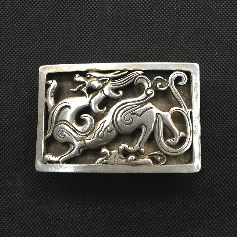 

Old style Kirin belt buckle, exquisite copper belt buckle