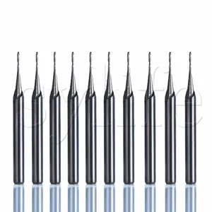 10 шт. 3,175*0,8*3 мм Два флейты Концевая фреза Бит, режущие инструменты, твердосплавный инструмент, Деревообрабатывающие инструменты, ЧПУ фрезы для контурной обработки для станок для резьбы по дереву