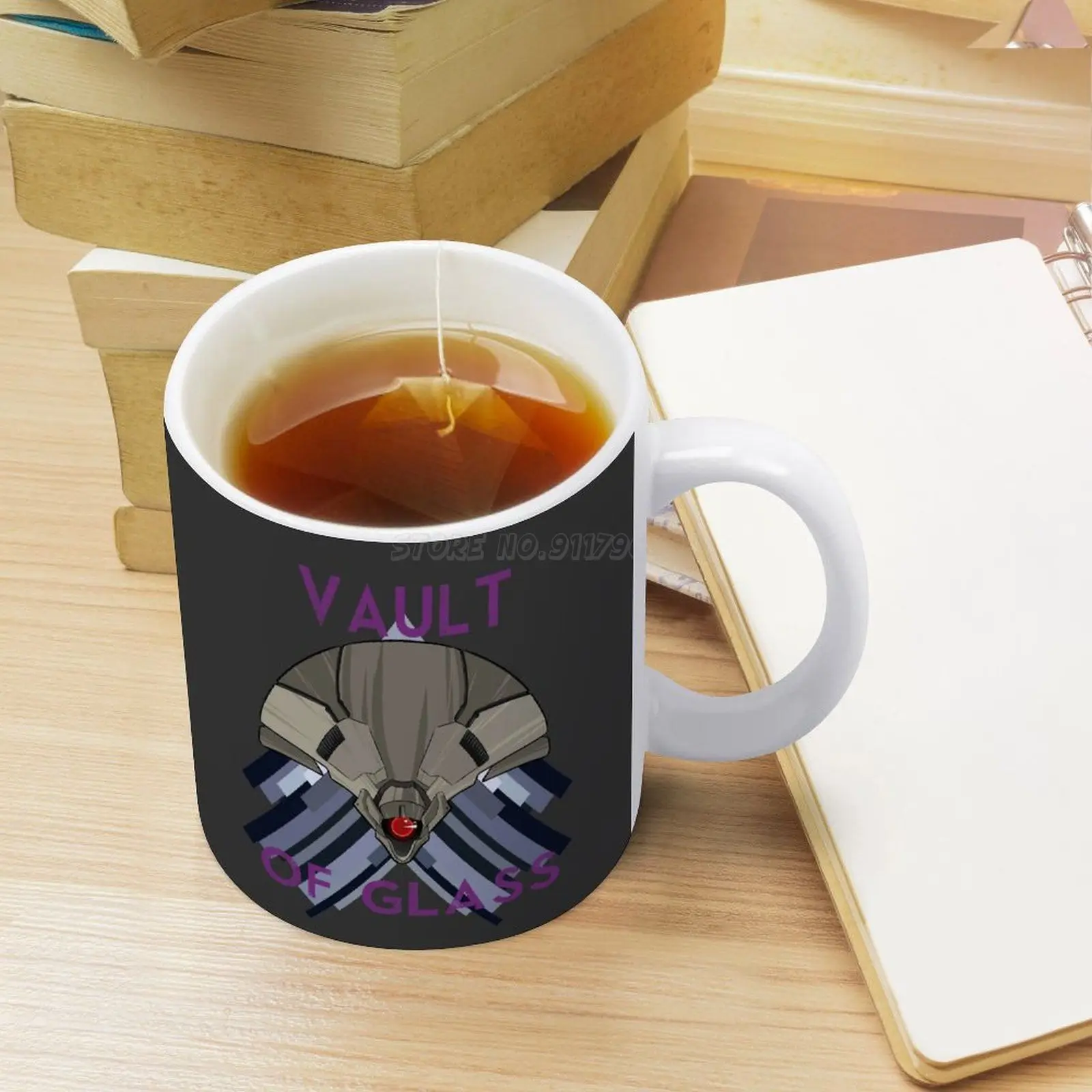 Белая стеклянная кружка винтажная новинка унисекс размера Destiny of Glass Nerdy Vector Goblin Vex