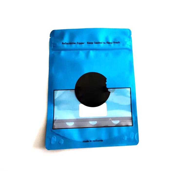 

28g 7g 3.5g Blue Proof 2021 Cookies Zipper Smell Edibles Bag 3 Size Packaging Stand Up Pouches Childproof Function