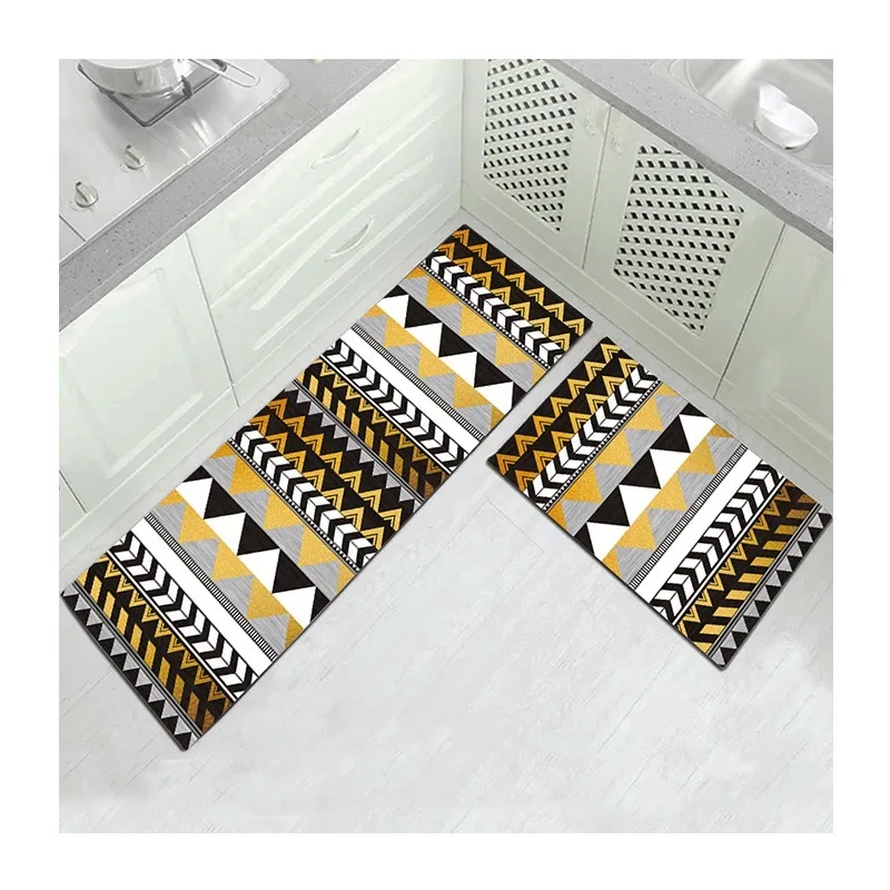 

European style simple kitchen carpet floor mat household long mat living room hall porch doormat bath mats bathroom rug set