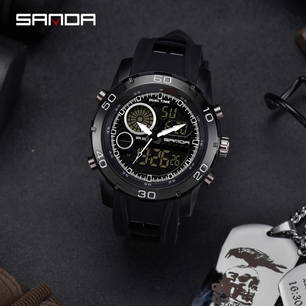 

SANDA Military Men's Watches Top Brand Luxury Waterproof Sport Wristwatch Multifunction Quartz Male Watch relogio masculino